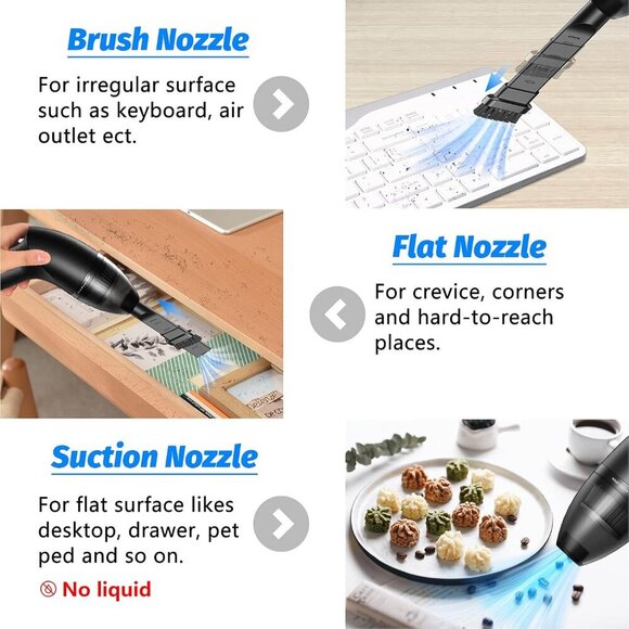 4.3Kpa Keyboard Vacuum Cleaner Mini:Handheld Computer Vacuum Cordless for Car La - Picture 5 of 9